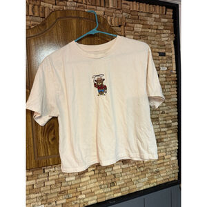 Moonlight Dreams Cowboy Bear Embroidered Short Sleeve Tshirt Size L Western